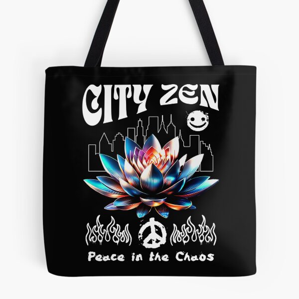 Item preview, City Zen Graphic Tee – Peace in the Chaos Streetwear Shirt designed and sold by Lacerta-Design.