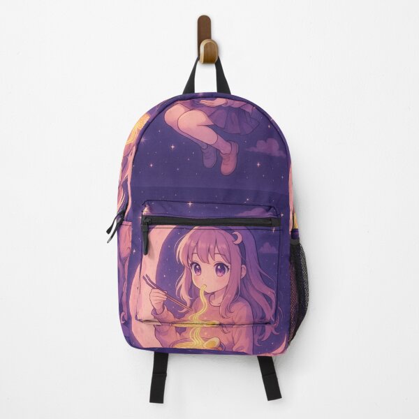 Item preview, Anime Girl Eating Ramen on the Moon designed and sold by Zenvo.