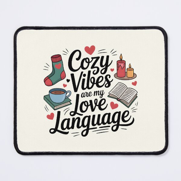 Item preview, Cozy Vibes Are My Love Language – Winter Comfort designed and sold by Jollys-ArtShop.