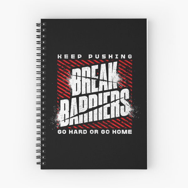 Item preview, Break Barriers Graphic Tee – Motivational Gym Fitness Shirt designed and sold by Lacerta-Design.