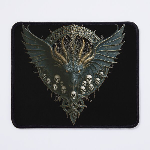 Item preview, Viking Dragon Head with Skulls for Halloween and Gothic Apparel, Celtic Knot Wall Art, Norse Mythology sweetshirt Print designed and sold by TheGaliyaStudio.