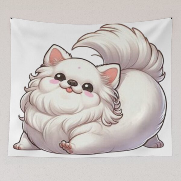 Item preview, 	Cute Fluffy Dog Cartoon Illustration designed and sold by Iuqiune.