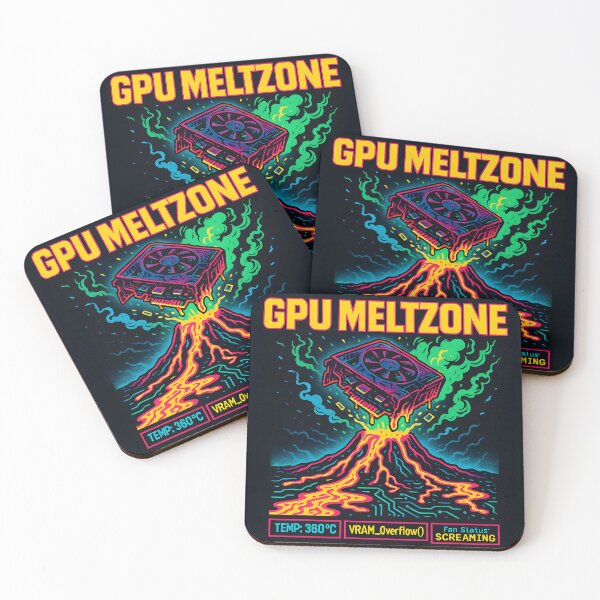 Item preview, GPU Meltzone – Gaming & AI Overheat Design designed and sold by NeonStack.
