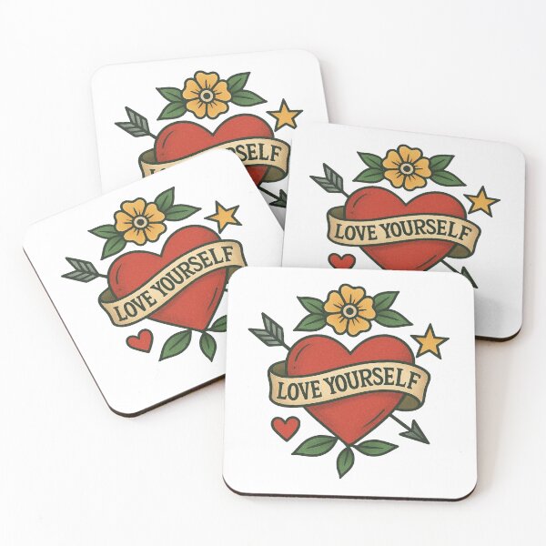 Item preview,  VintageTattoo Heart PNG | Love Yourself Traditional Design | Old School Sublimation Art designed and sold by QueenStore-USA.