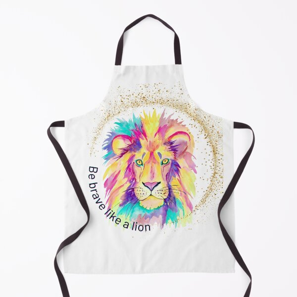 Item preview, Be Brave Like a Lion Colorful Watercolor Motivational Desig designed and sold by Mindsafe8.