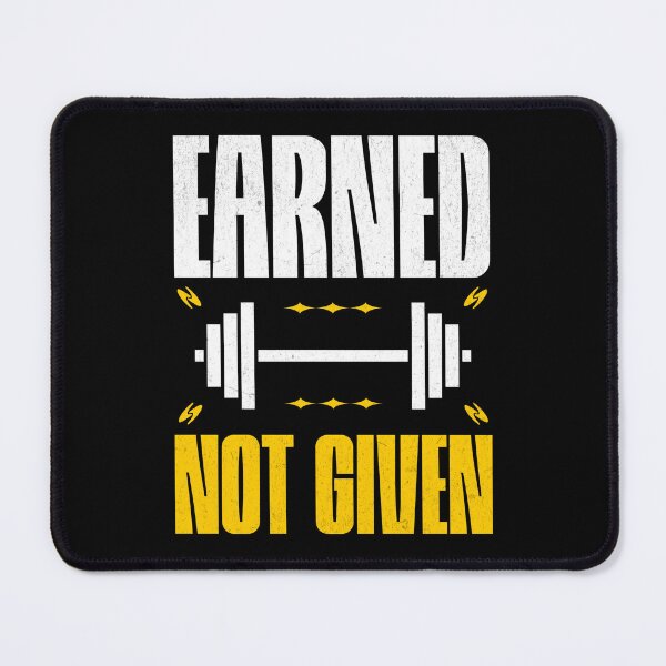 Item preview, EARNED NOT GIVEN – Motivational Gym Hoodie designed and sold by Lacerta-Design.
