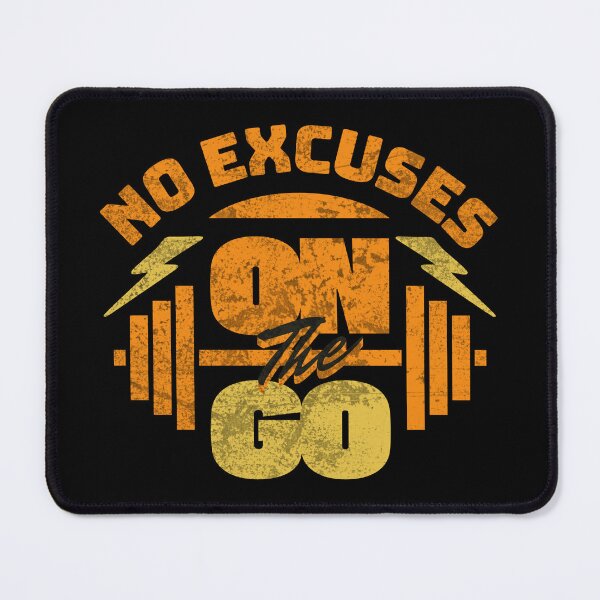 Item preview, NO EXCUSES – ON THE GO Gym Hoodie designed and sold by Lacerta-Design.