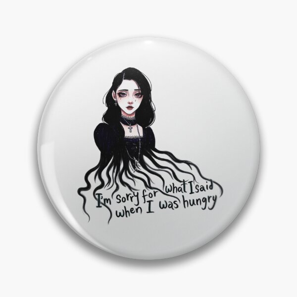 Item preview, Sorry for what i said when i was hungry -  Emo Goth Girl design designed and sold by Vintage Designs +.