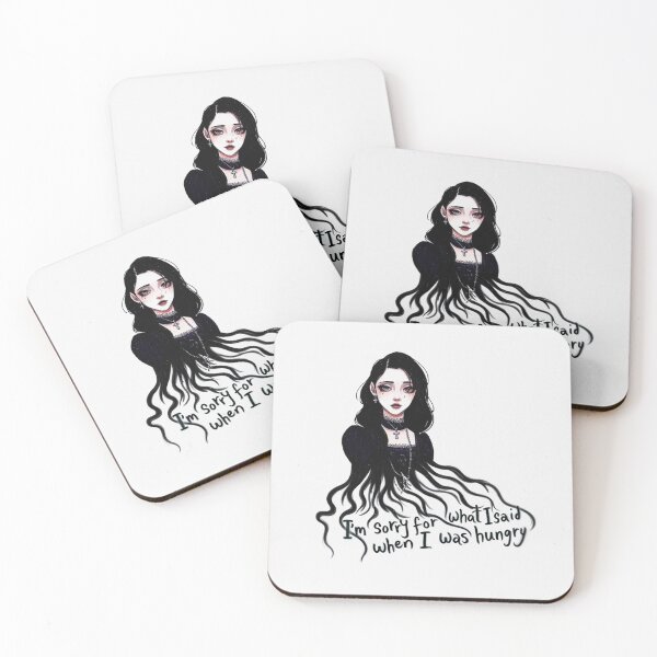 Item preview, Sorry for what i said when i was hungry -  Emo Goth Girl design designed and sold by Vintage Designs +.