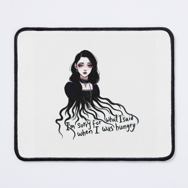 Item preview, Sorry for what i said when i was hungry -  Emo Goth Girl design designed and sold by Vintage Designs +.