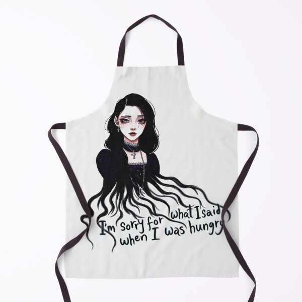 Item preview, Sorry for what i said when i was hungry -  Emo Goth Girl design designed and sold by Vintage Designs +.