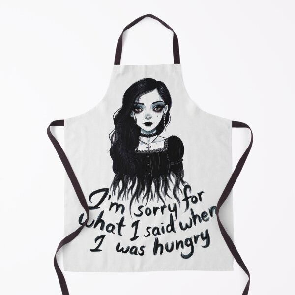 Item preview, Sorry for what i said when i was hungry -  Emo Goth Girl design designed and sold by Vintage Designs +.