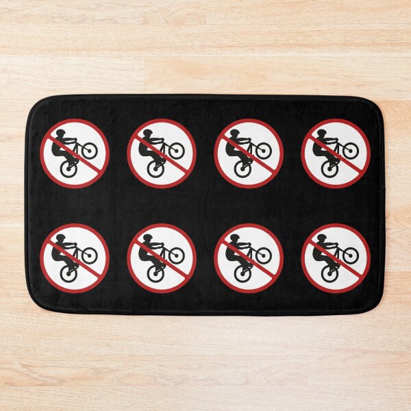 Item preview, Prohibited Bike Wheelies Sign, Black, Red, White Signage, No Bikes or Cyclists  designed and sold by AASparksDesigns.