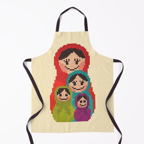 Item preview, Babushka Doll Pixel Art – Russian Nesting Doll Design designed and sold by PixelDrukiPL.