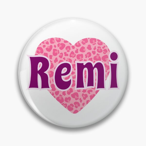 Item preview, Remi Name Pink Leopard Heart  designed and sold by Jeallan Designs.