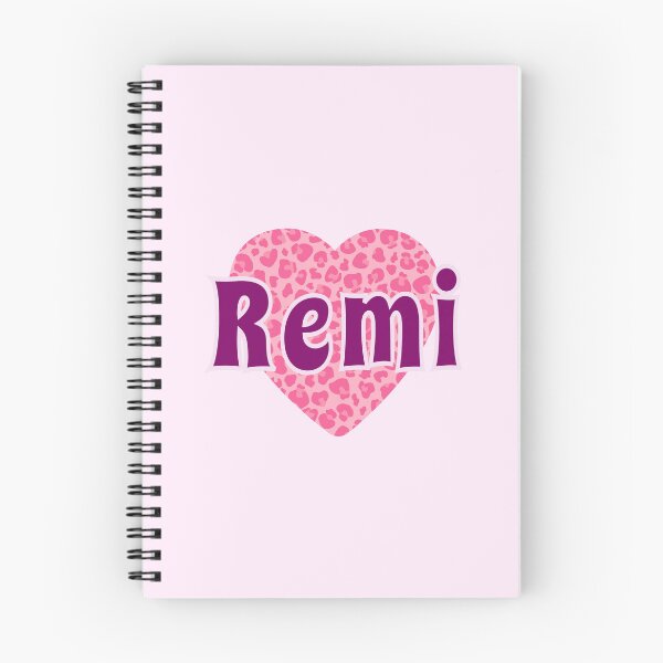 Item preview, Remi Name Pink Leopard Heart  designed and sold by Jeallan Designs.