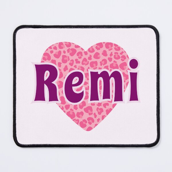 Item preview, Remi Name Pink Leopard Heart designed and sold by Jeallan Designs.