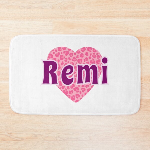 Item preview, Remi Name Pink Leopard Heart  designed and sold by Jeallan Designs.