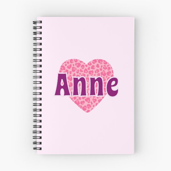 Item preview, Anne Name Pink Leopard Heart  designed and sold by Jeallan Designs.