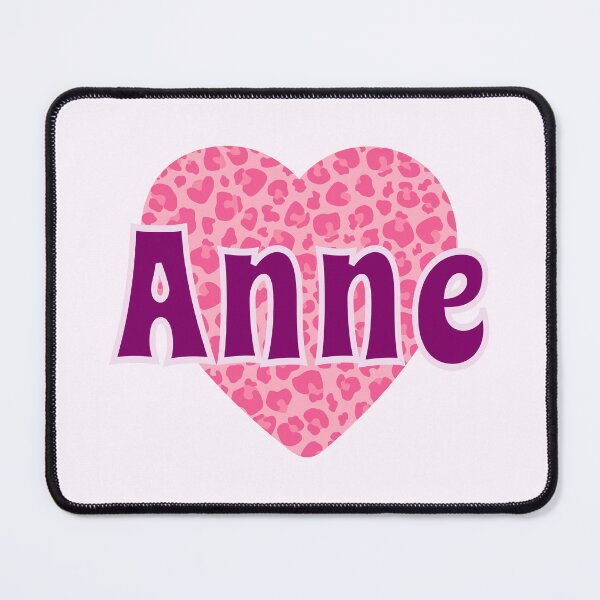 Item preview, Anne Name Pink Leopard Heart designed and sold by Jeallan Designs.