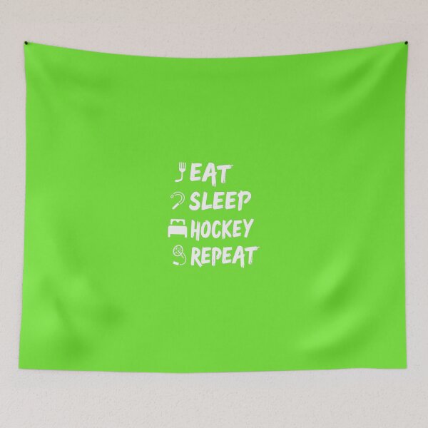 Aperçu de l'œuvre Routine hockey : Eat Sleep Repeat créée et vendue par Fab-Haven.