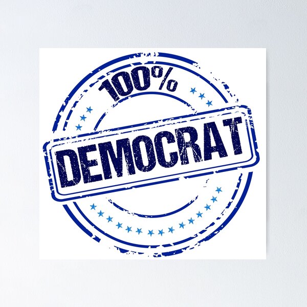 Item preview, 100% Democrat Blue Political Seal designed and sold by Epic Love Designs.