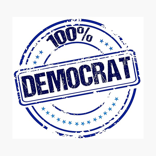 Item preview, 100% Democrat Blue Political Seal designed and sold by Epic Love Designs.