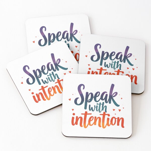 Item preview, Speaking with Intention – Quote designed and sold by Fab-Haven.
