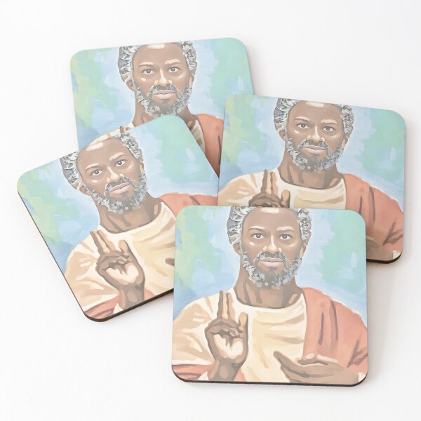 Item preview, Black Jesus Christ Painting - Modern Spiritual Art Design designed and sold by chatmonalejan.