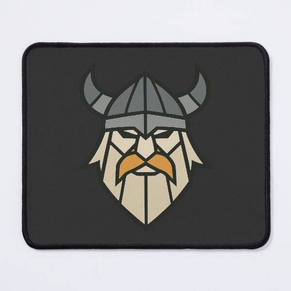Item preview, Low-Poly Geometric Viking Head – Symmetrical Norse Warrior Design designed and sold by Bratak.