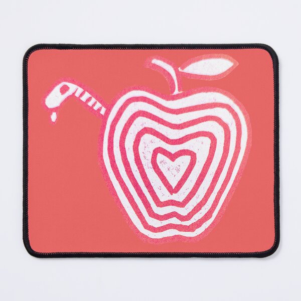Item preview, Worm in Apple Lino RED designed and sold by Felldweller2.