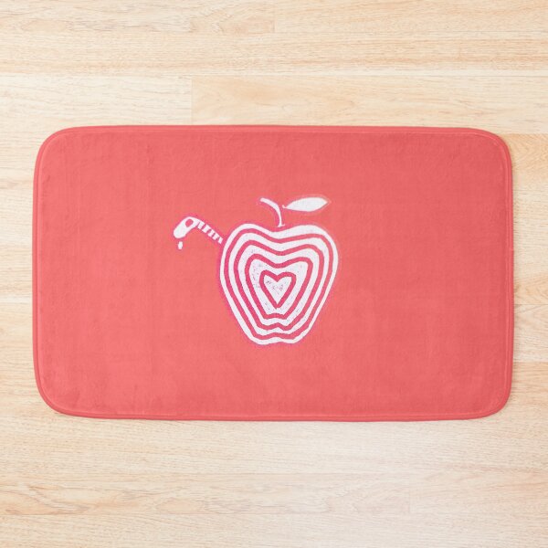 Item preview, Worm in Apple Lino RED designed and sold by Felldweller2.