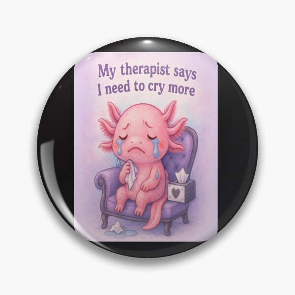 Item preview, My Therapist Says I Need to Cry More” Cute Crying Axolotl Shirt – Pastel Soft Girl Aesthetic for Sad Girls & Feelers designed and sold by ReyDeLaCalle.