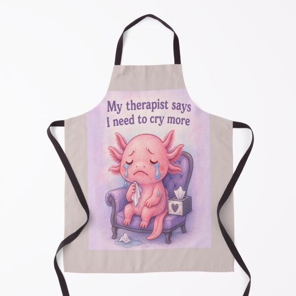 Item preview, My Therapist Says I Need to Cry More” Cute Crying Axolotl Shirt – Pastel Soft Girl Aesthetic for Sad Girls & Feelers designed and sold by ReyDeLaCalle.