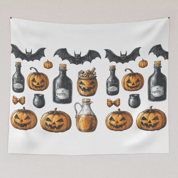 Item preview, Halloween, spooky pumpkins, jack o lantern designed and sold by Jonaree Art Design.
