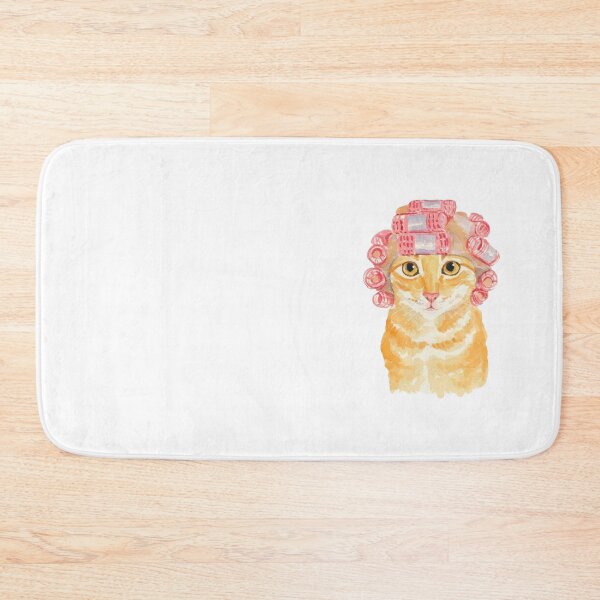 Item preview, Cat with hair rollers designed and sold by Bloomingblushes.