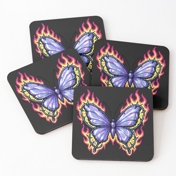 Item preview, Pixel Chrome Butterfly – Y2K Retro Futurism designed and sold by AwesomeBeyondLimits.