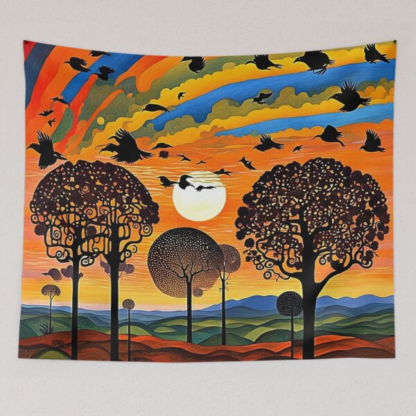 Item preview, Silhouetted at sunset 2 designed and sold by George Hutton Hunter.