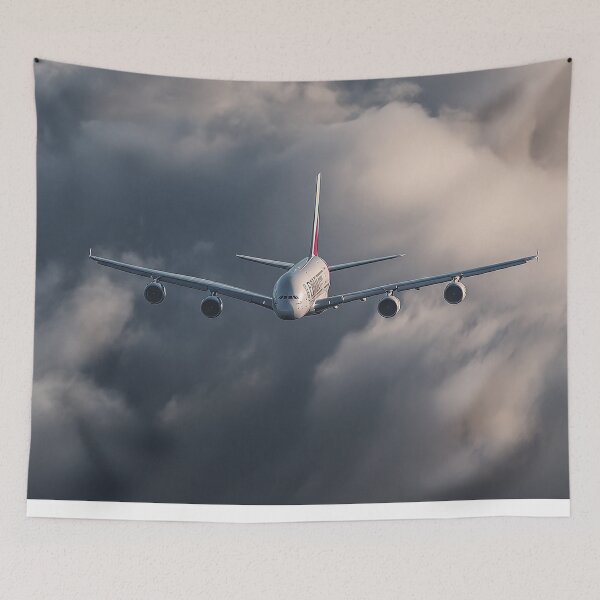 Item preview, Emirates A380 In Cloud Skies designed and sold by Skyframe Aviation.