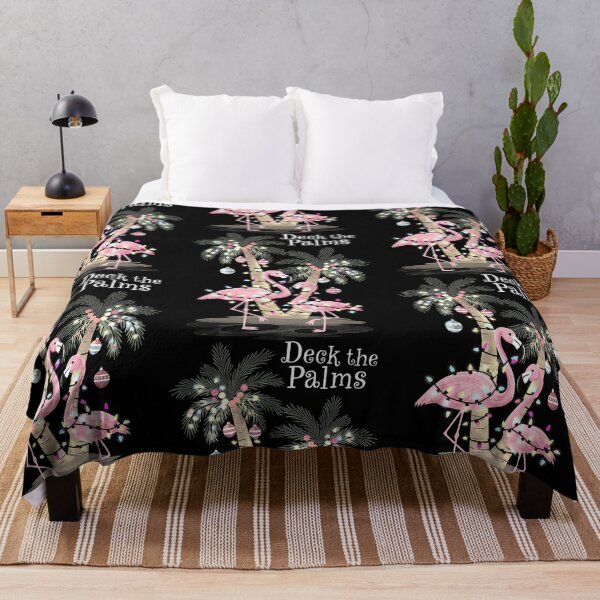 Item preview, Deck the Palms Tropical Christmas Flamingos & Lit Palm Trees designed and sold by teneshaholde.