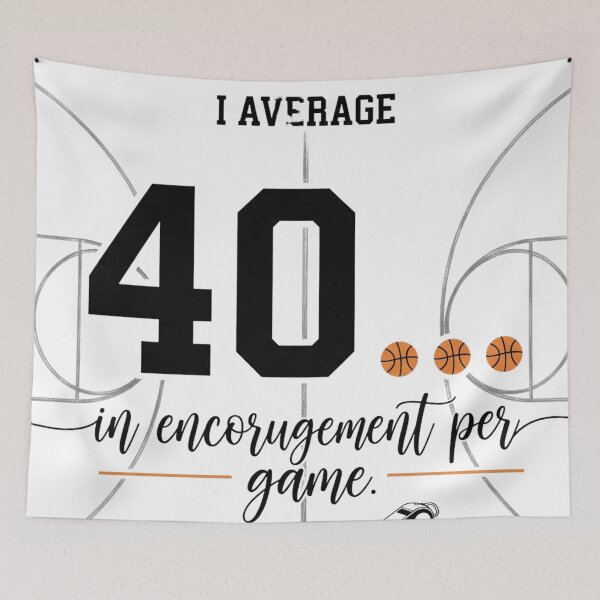Item preview, I Average 40… In Encouragements Per Game — Bench Mob MVP Tee designed and sold by FullCourtFeels.