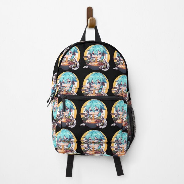 Item preview, Sinon Sword Art Online Anime Ramen Teal Hair Bow Chibi Kawaii designed and sold by Spraykart.