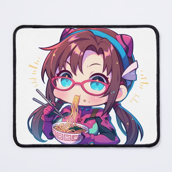 Item preview, Illustrious Neon Mari Makinami Evangelion Ramen Anime Girl Pink Suit Glasses designed and sold by Spraykart.