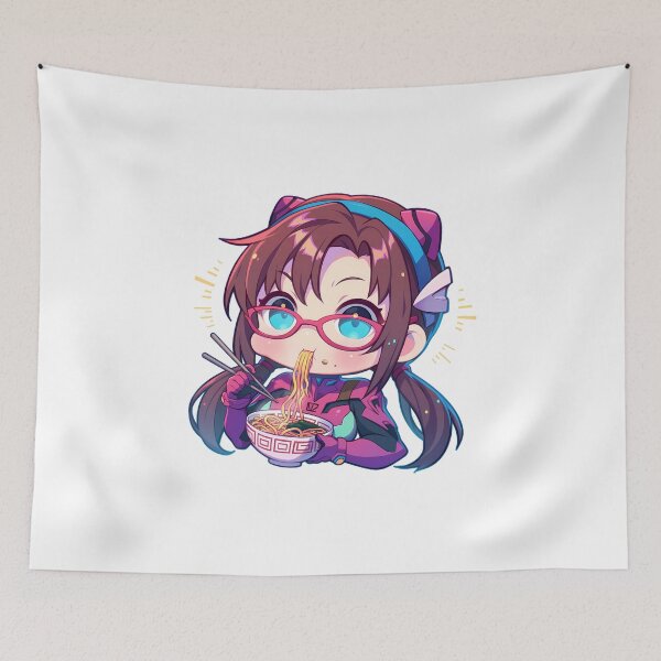 Item preview, Illustrious Neon Mari Makinami Evangelion Ramen Anime Girl Pink Suit Glasses designed and sold by Spraykart.