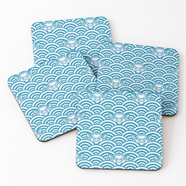 Item preview, Amabie Japanese Wave Pattern designed and sold by FuegoFatuoArt.