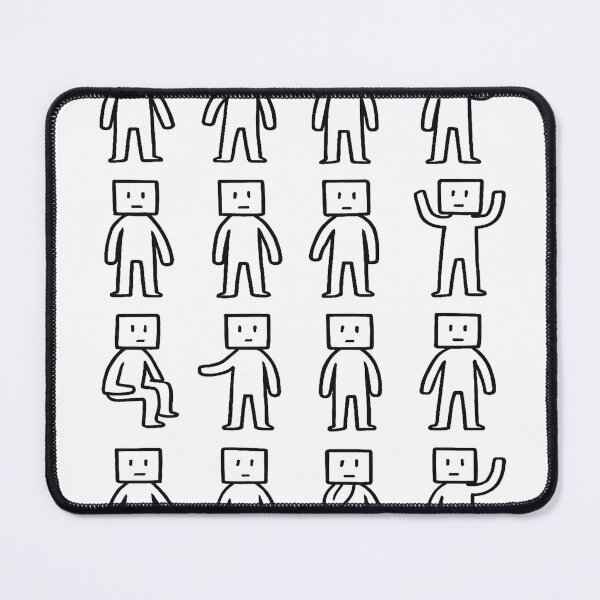 Item preview, Square Head People – Minimalist Line Art Drawing designed and sold by AmetistLight.