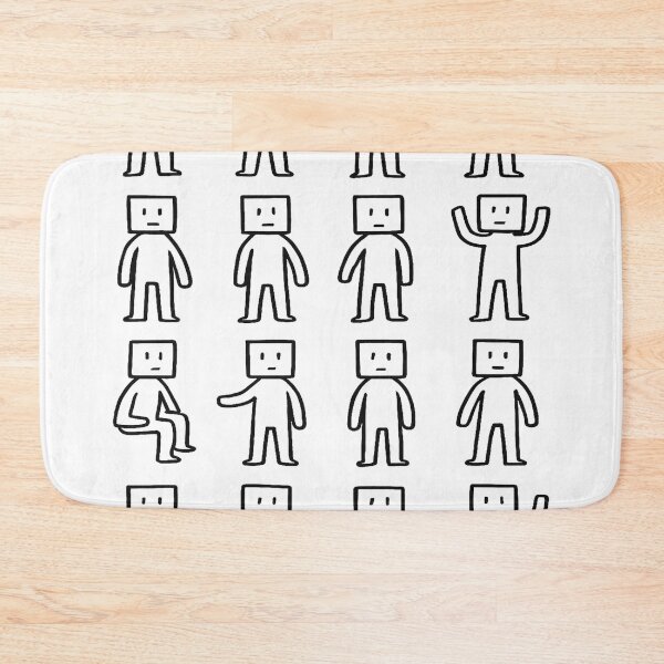 Item preview, Square Head People – Minimalist Line Art Drawing designed and sold by AmetistLight.