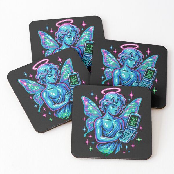 Item preview, Glitch Angel 404 – Neon Y2K Pixel Chrome designed and sold by AwesomeBeyondLimits.