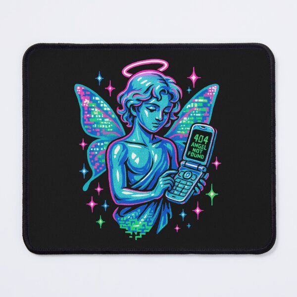 Item preview, Glitch Angel 404 – Neon Y2K Pixel Chrome designed and sold by AwesomeBeyondLimits.