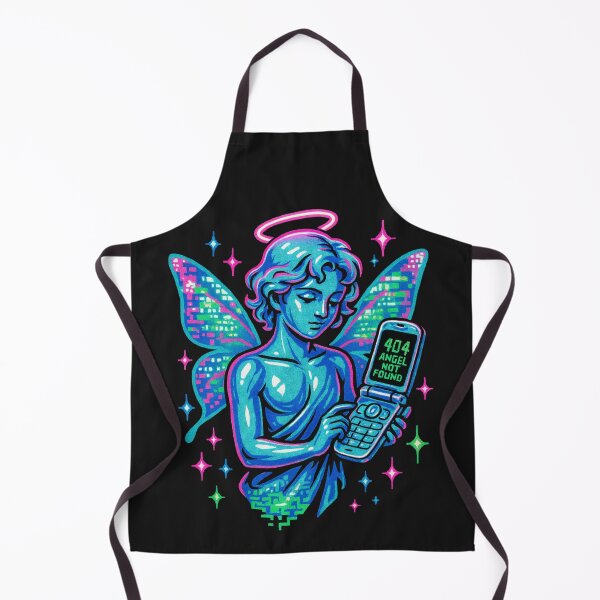 Item preview, Glitch Angel 404 – Neon Y2K Pixel Chrome designed and sold by AwesomeBeyondLimits.
